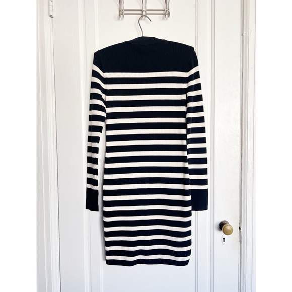 Everlane • The Breton Ribbed Cotton Sweater Dress pullover striped black white - Picture 8 of 9